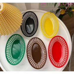 home Oval Food Serving Tray Basket for Wings, Nachos, Fries, Appetizer, Bread, fruit Food