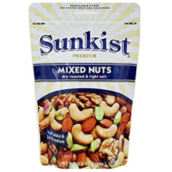 SUNKIST MIXED NUTS 150g, dry roasted in light salt,no oil & low in sodium