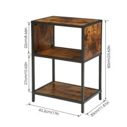 2-Tigers Table Square Side Table Coffee Table Double Bookshelf Living Room Bedside Table